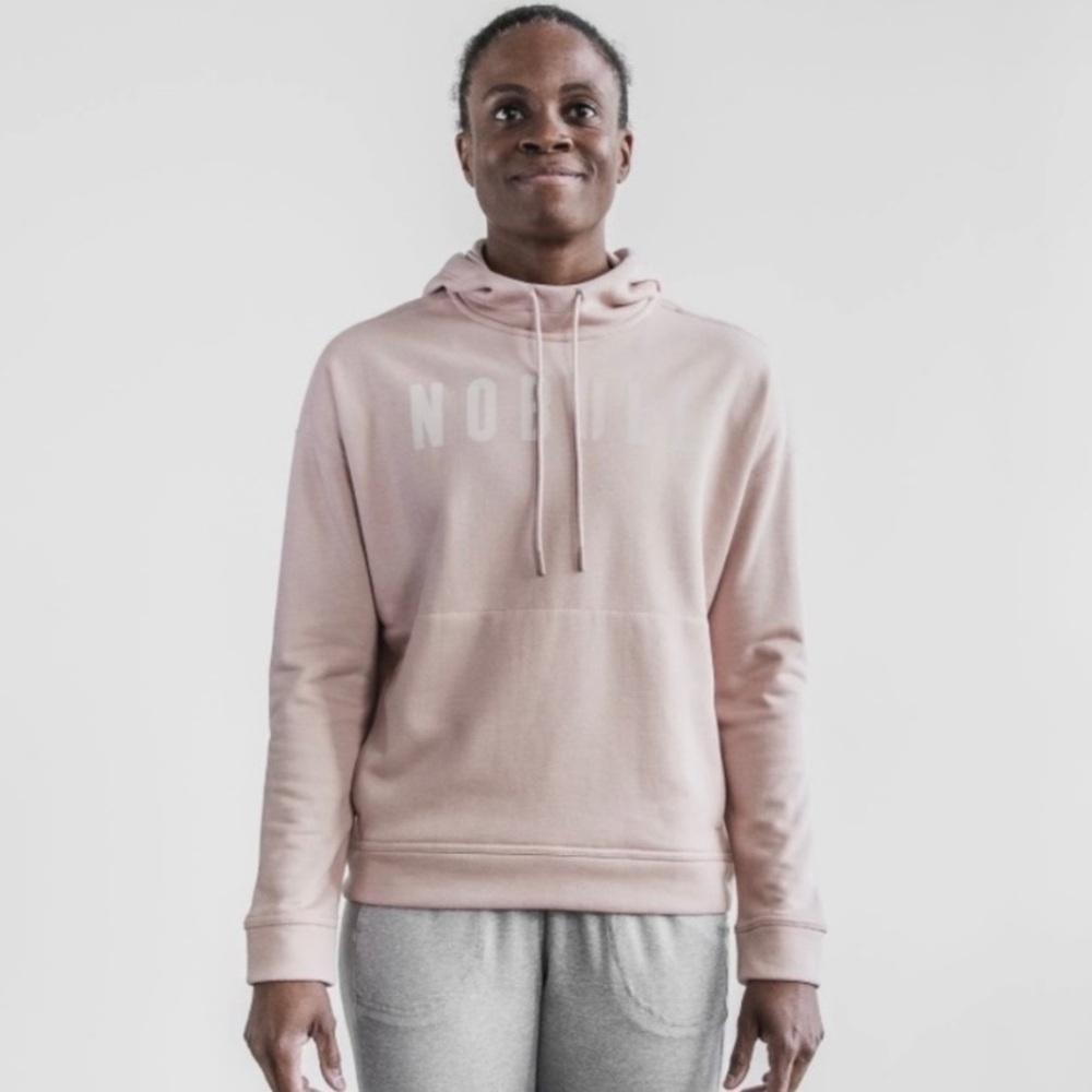 No Bull Women's NOBULL Hoodie Sweatshirt Rose Pink Size Large